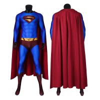 Kids Superman Returns Jumpsuit Superman Clark Kent Suit With Cloak  